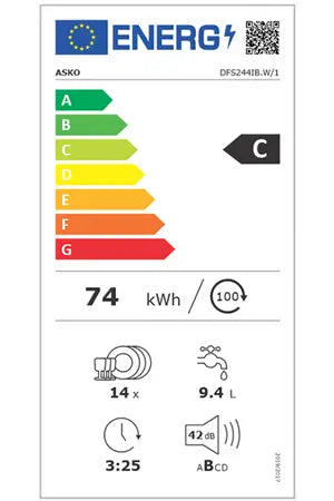 Asko DFS244IBW/1 Lave vaisselle DUMANOIR