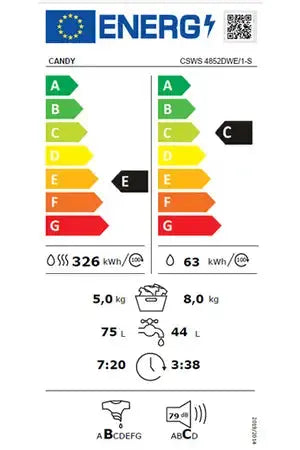 Lave-linge séchant Candy CSWS 4852DWE/1-S DN ELECTRO