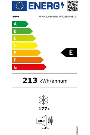 Beko RFNM200E40WN congélateur Armoire DUMANOIR