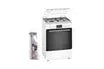 Bosch cuisinière Mixte Blanc 60x60cm four ecoclean 66L multifonction 7 modes de DUMANOIR