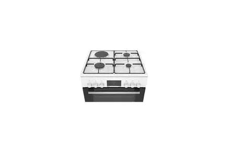 Bosch cuisinière Mixte Blanc 60x60cm four ecoclean 66L multifonction 7 modes de DUMANOIR