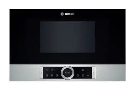 Bosch électroménager BFL634GS1 - Série 8, Micro-ondes intégrable, 60 x 38 cm, 21 litres, Inox [Classe énergétique A++] DUMANOIR