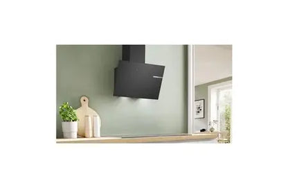 Bosch - hotte décorative murale inclinée DWK65DK60 - Noir DUMANOIR