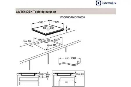 Electrolux CIV65440BK - Table induction DUMANOIR