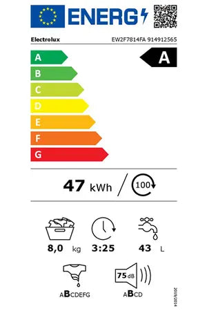 Electrolux EW2F7814FA Lave linge hublot DUMANOIR