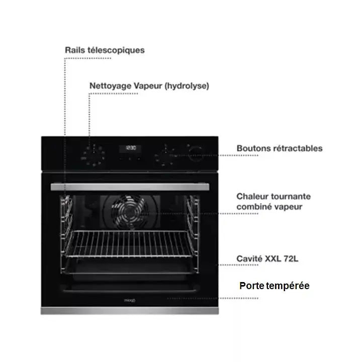 Four encastrable fonction vapeur MIOGO MOS721TR Steam DN ELECTRO