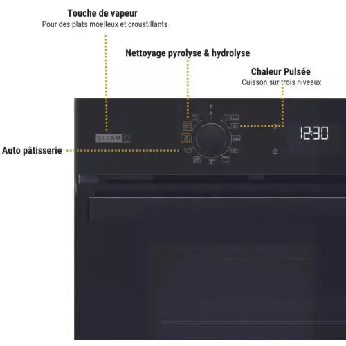 Four encastrable fonction vapeur WHIRLPOOL OMSR58RU1SB Steam+ DN ELECTRO