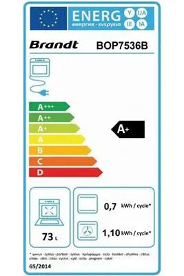 Four pyrolyse Brandt - BOP7536B DUMANOIR