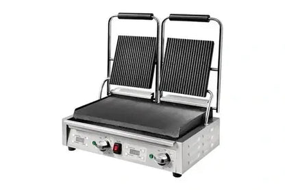 Grill Panini Professionnel rainuré Double - 550 x 395 - Buffalo DUMANOIR