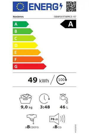 Lave linge 9kg ROSIERES OBWS69TWMCE-47 DUMANOIR