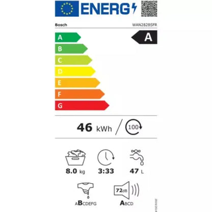 Lave linge hublot BOSCH WAN2828SFR Serenity Série 4 DN ELECTRO