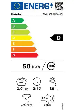 Lave-linge hublot Electrolux EWC1352 DN ELECTRO