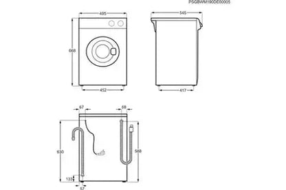 Lave-linge hublot Electrolux EWC1352 DN ELECTRO