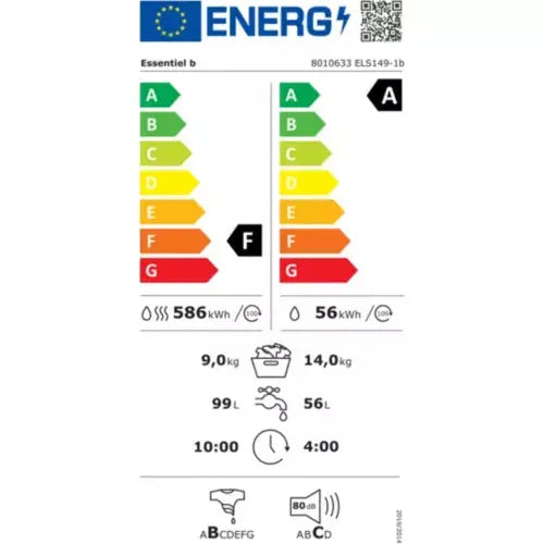 Lave linge séchant hublot ESSENTIELB ELS149-1b DN ELECTRO