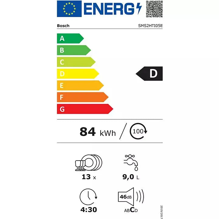 Lave vaisselle 60 cm BOSCH SMS2HTI05E Serenity Série 2 Silence DN ELECTRO