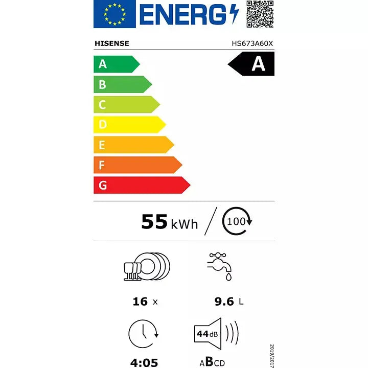 Lave vaisselle 60 cm HISENSE HS673A60X DN ELECTRO