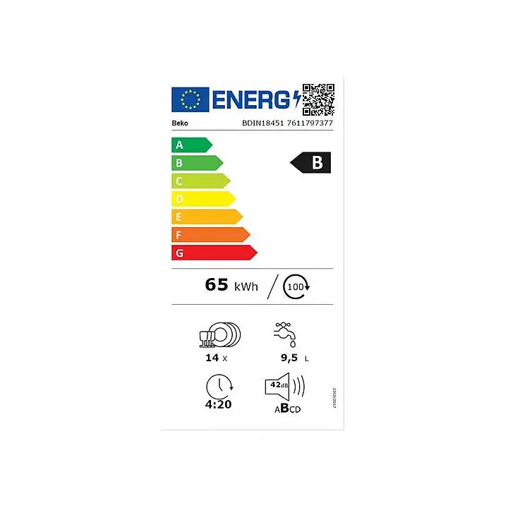 Lave vaisselle encastrable BEKO BDIN18451 DN ELECTRO