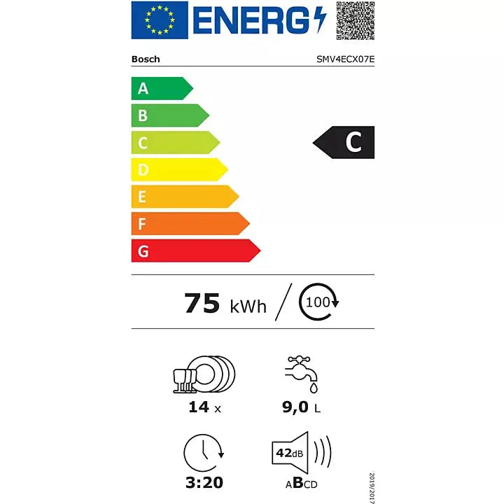 Lave vaisselle encastrable BOSCH SMV4ECX07E Serenity Série 4 Silence Plus DN ELECTRO