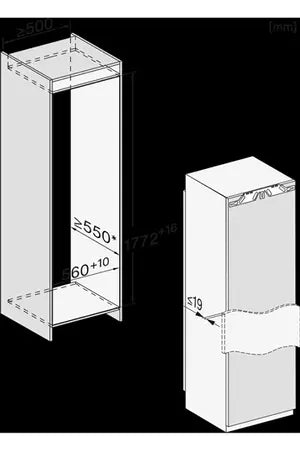 Miele FNS 7774 D - encastrable 177cm congélateur Armoire encastrable DUMANOIR