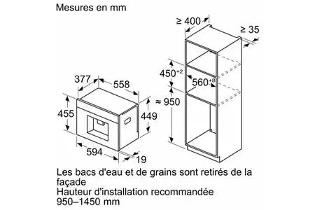 N 90, Machine à café tout automatique, Inox Neff CL4TT11N0 DUMANOIR