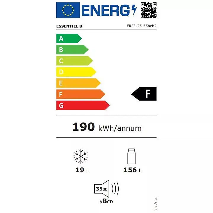 Réfrigérateur 1 porte encastrable ESSENTIELB ERFI125-55beb2 DN ELECTRO