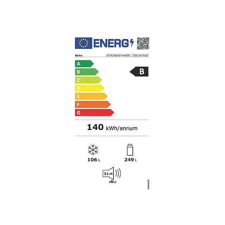 Réfrigérateur combiné BEKO B7RCNE407HXBR1 DN ELECTRO