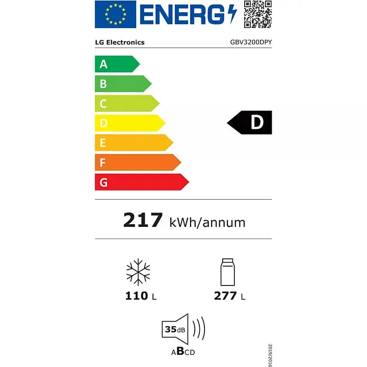 Réfrigérateur combiné LG GBV3200DPY DN ELECTRO