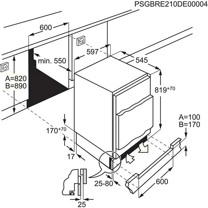 Réfrigérateur top encastrable ELECTROLUX ELB3AE82YY DN ELECTRO