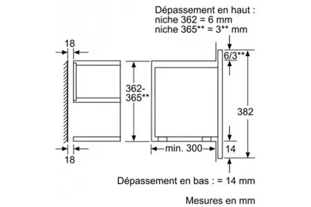 SIEMENS - BF634LGS1 - Micro-ondes encastrable - 21L - 900W - Inox DUMANOIR