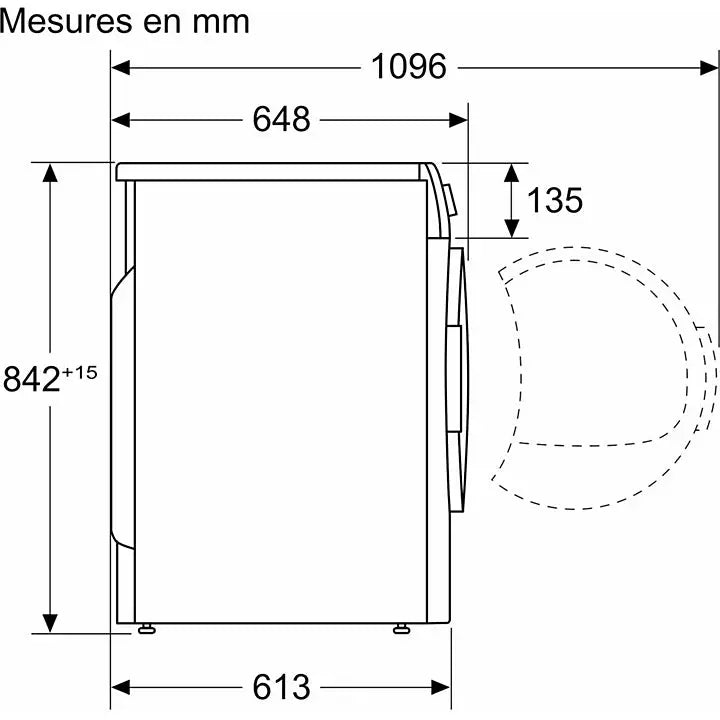 Sèche linge à condensation BOSCH WPG2313SFR Serenity Série 6 DN ELECTRO