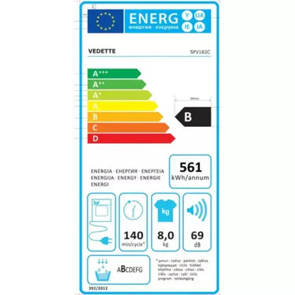 Sèche linge à condensation VEDETTE SFV182C DN ELECTRO