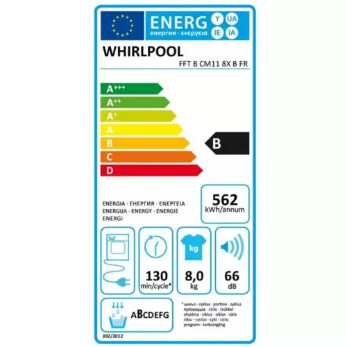 Sèche linge à condensation WHIRLPOOL FFTBCM118XBFR DN ELECTRO