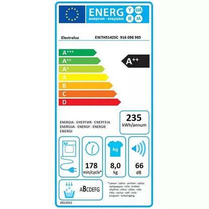 Sèche linge pompe à chaleur ELECTROLUX EW7H5142SC DN ELECTRO