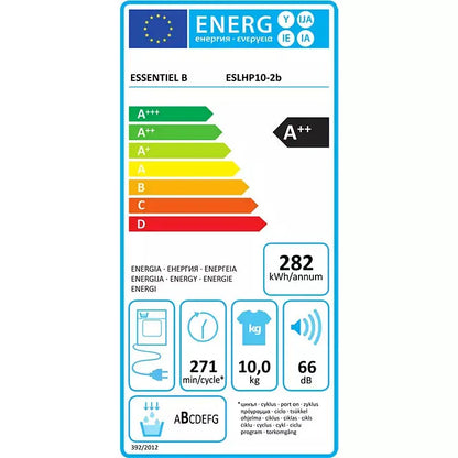 Sèche linge pompe à chaleur ESSENTIELB ESLHP10-2b DN ELECTRO