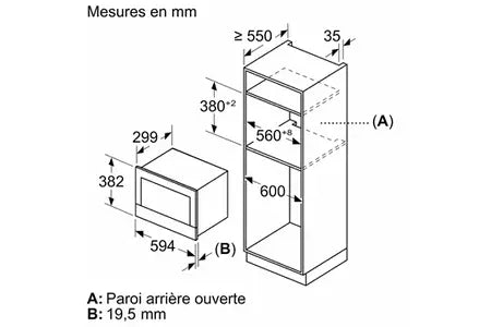 Siemens BF722L1B1 Micro ondes encastrable DUMANOIR