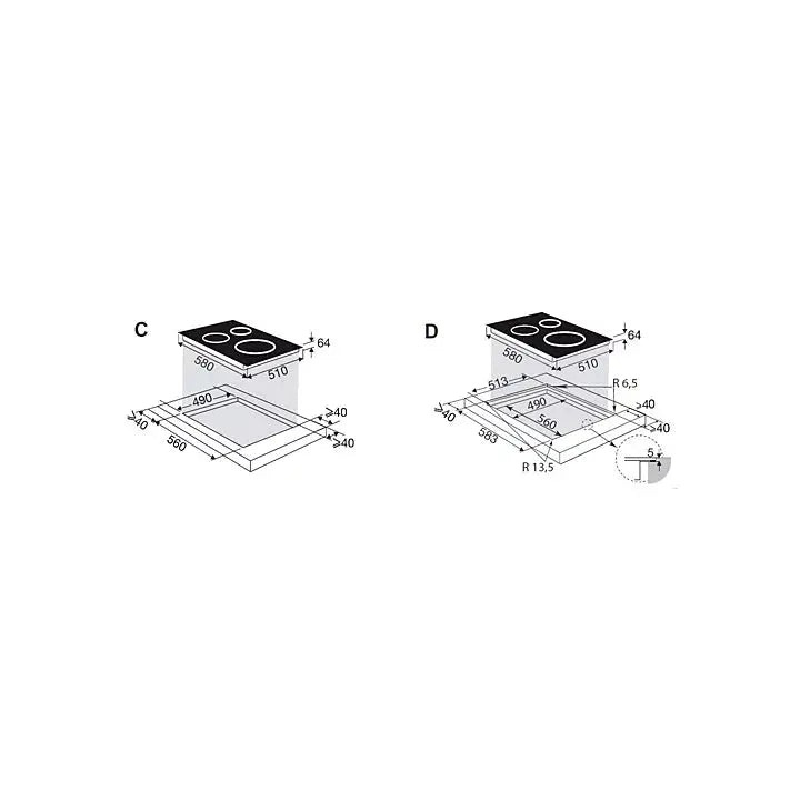 Table induction BRANDT BPI6311B DN ELECTRO