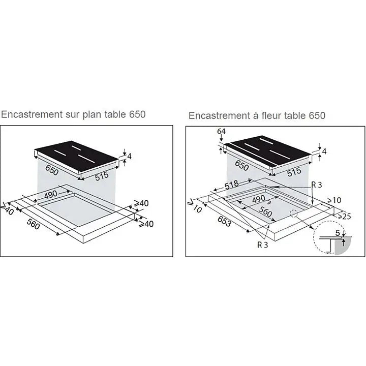 Table induction DE DIETRICH DPI4410B Duozone DN ELECTRO