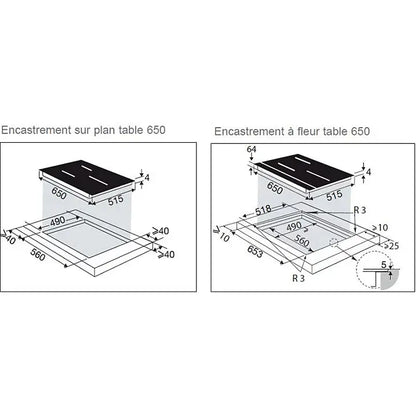 Table induction DE DIETRICH DPI4410B Duozone DN ELECTRO