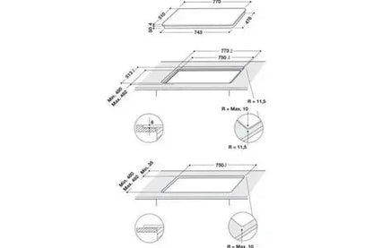 Table induction Whirlpool Wlb2977ne DUMANOIR