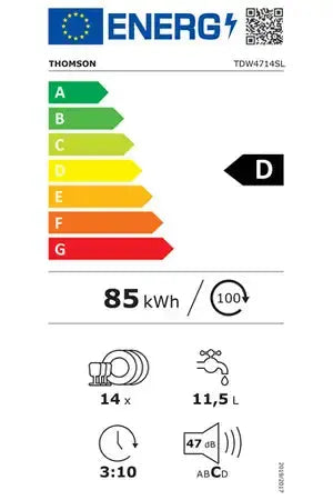 Thomson TDW4714DSL Lave vaisselle DUMANOIR