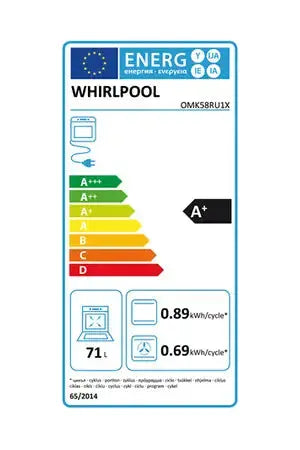 Whirlpool OMK58RU1X four encastrable DUMANOIR