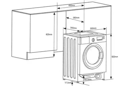 Amica - lave-linge intégrable 8kg 1400 tours/min AWBI814IBW DUMANOIR